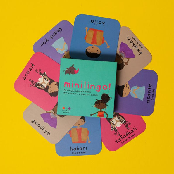 Minilingo Swahili / English Bilingual Flashcards: Bilingual memory game with Swahili & English cards