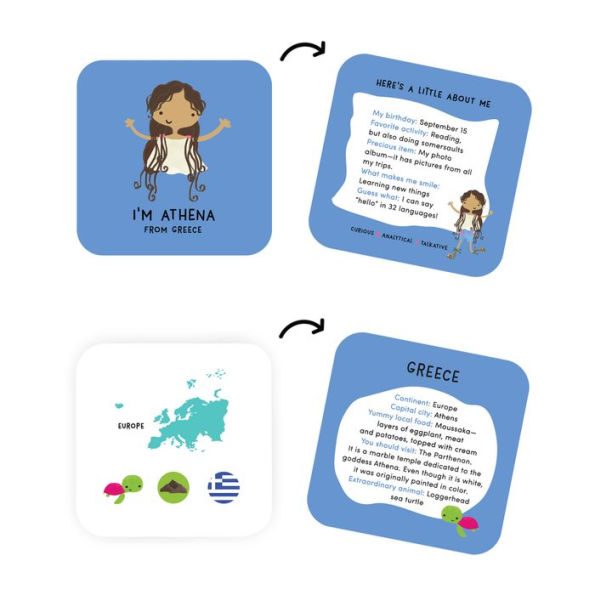 Buddy Jumble Geography Flashcards: 3 fun games to learn quick geography facts & make friends from around the world