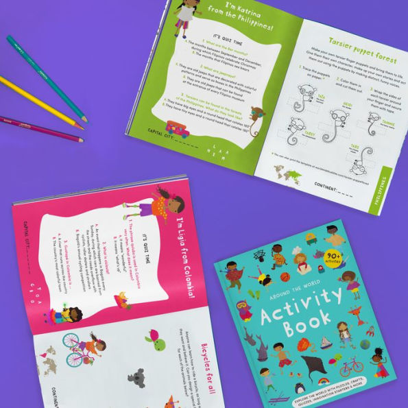 Around the World Activity Book: Explore 30 Countries with Quizzes, Activities, Crafts, Imagination Starters & More!