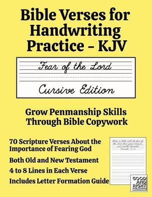 Bible Verses for Handwriting Practice - KJV: Fear of the Lord Cursive Edition