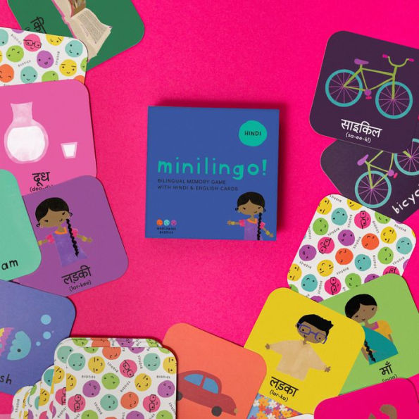 Minilingo Hindi / English Bilingual Flashcards: Bilingual memory game with Hindi & English cards